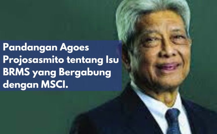  Pandangan Agoes Projosasmito tentang Isu BRMS yang Bergabung dengan MSCI