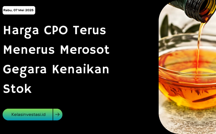  Harga CPO Terus Menerus Merosot Gegara Kenaikan Stok