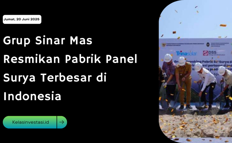  Grup Sinar Mas Resmikan Pabrik Panel Surya Terbesar di Indonesia