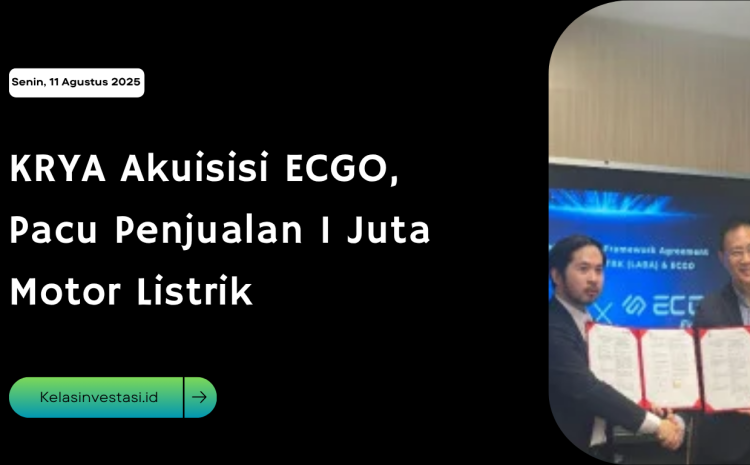  KRYA Akuisisi ECGO, Pacu Penjualan 1 Juta Motor Listrik