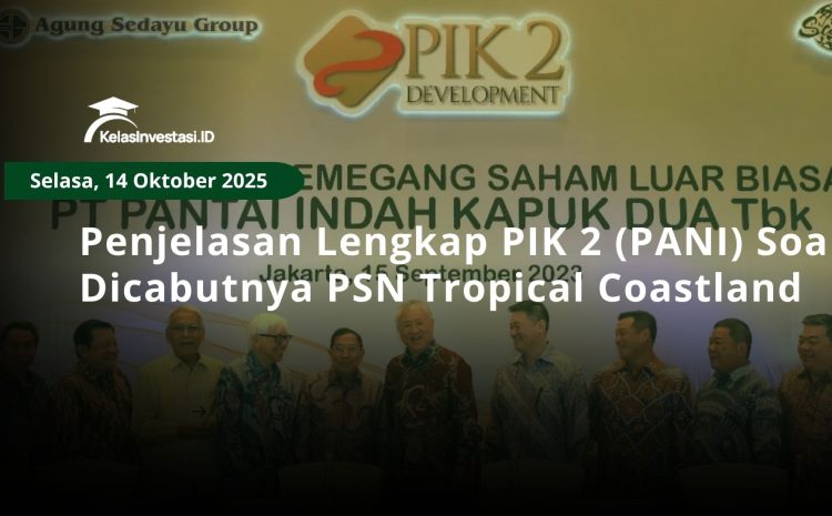  Penjelasan Lengkap PIK 2 (PANI) Soal Dicabutnya PSN Tropical Coastland