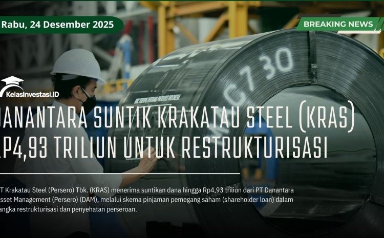  Danantara Suntik Krakatau Steel (KRAS) Rp4,93 Triliun untuk Restrukturisasi