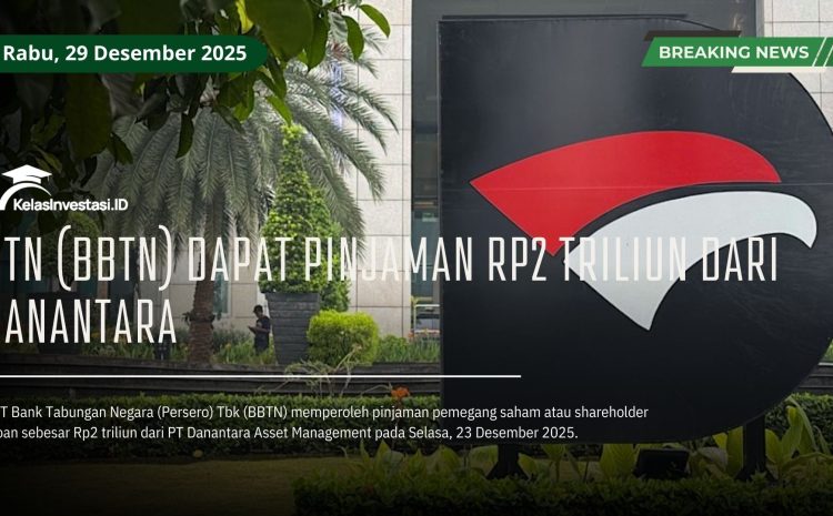  BTN (BBTN) Dapat Pinjaman Rp2 Triliun dari Danantara