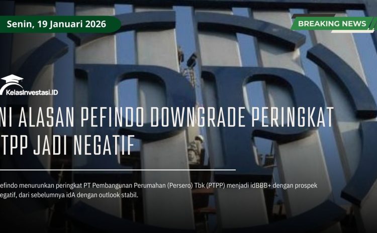  Ini Alasan Pefindo Downgrade Peringkat PTPP Jadi Negatif