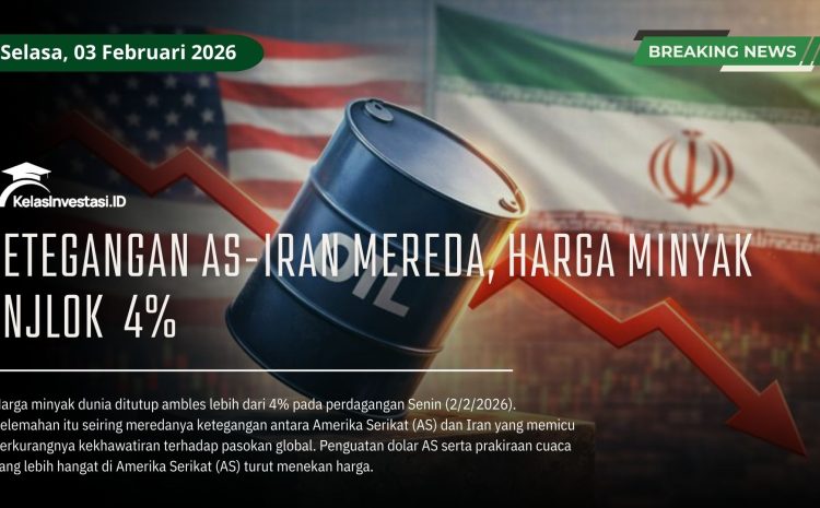  Ketegangan AS-Iran Mereda, Harga Minyak Anjlok 4%