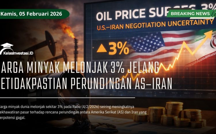  Harga Minyak Melonjak 3% Jelang Ketidakpastian Perundingan AS–Iran